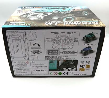 iBlivers Remote Control Monster Truck, 2.4GHz All Terrain RC Cars, Remote Control Monster Car with 2 Batteries, Spray RC Truck for Boys 4-7 8-12 and Girls
