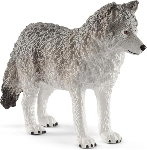 SCHLEICH 42472 Wild Life 3pc Mother Wolf and Baby Wolf Pups Figurine Set - Authentic and Highly Detailed Animal Toys, Durable for Education and Fun Play, Perfect for Boys and Girls, Ages 3+