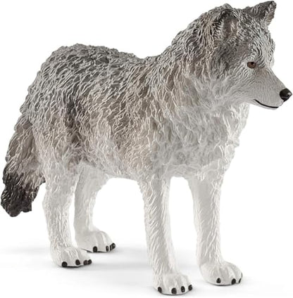 SCHLEICH 42472 Wild Life 3pc Mother Wolf and Baby Wolf Pups Figurine Set - Authentic and Highly Detailed Animal Toys, Durable for Education and Fun Play, Perfect for Boys and Girls, Ages 3+
