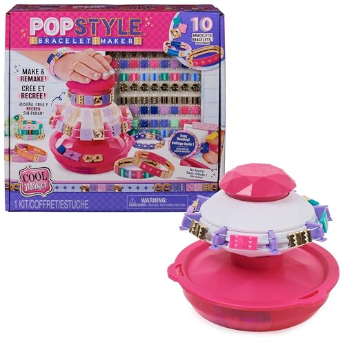 Cool MAKER PopStyle Bracelet Maker, 170 Stylish Beads, 10 Bracelets, Storage, Friendship Bracelet-Making Kit, DIY Arts and Crafts Kids’ Toys for Girls