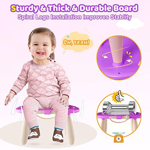 Kikidex Magnetic Drawing Board for 1-3 year old Kids, Girl Toys for Toddlers, Birthday for 1 2 3 Year Old, Etch a Sketch for Kids, Doodle Board for Age 1-3 (Purple)