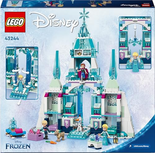 LEGO ǀ Disney Frozen Elsa’s Ice Palace Building Toy Set for Kids with a Castle and Elsa & Anna Minidoll Figures, Fun Gift Idea for Girls, Boys and Film Fans Aged 6 Plus 43244