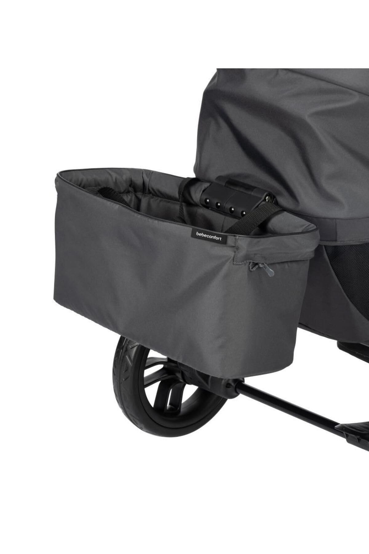 Bebeconfort Helios, Double Pram from Birth, 0-4 Years, 0-22kg, 2 Face-to-face Seats, Large All-Terrain Wheels, Compact Folding, Trolley on Wheels, Protective Canopy, Mineral Graphite