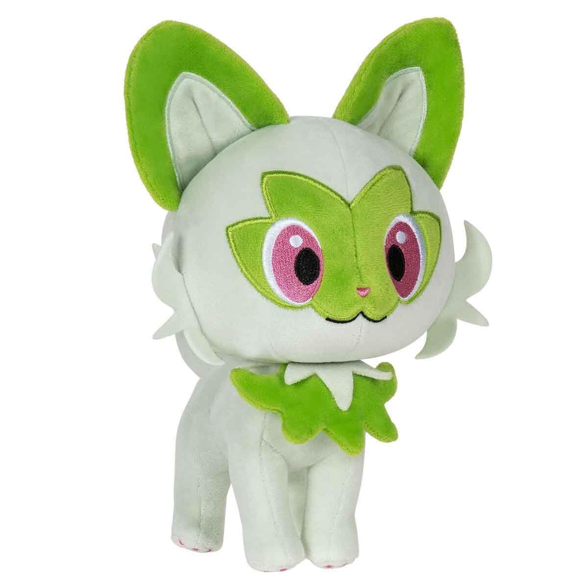 8-inch Pokémon Sprigatito plush toy featuring authentic details and soft fabric, perfect for collectors and fans.