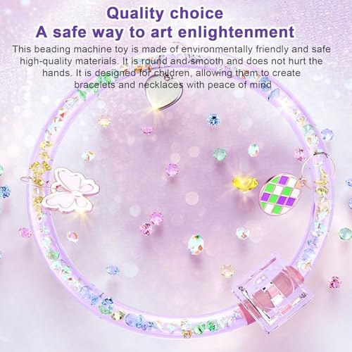 Bracelet Maker Kit - Bead Jewelry Making Kit,Machine Jewelry Toy Handmade Crafts for Kids Girl 3 Years Old + Birthday Teen Christmas Stocking Stuffers Children