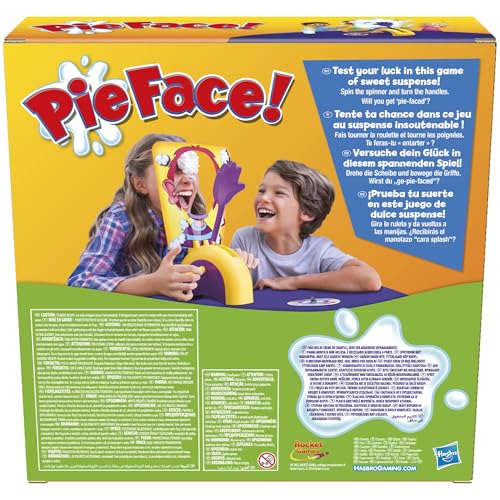 Hasbro Gaming Pie Face Whipped Cream Family Board Game for 5+ Year Old Kids, Party Games for 2 Players or More