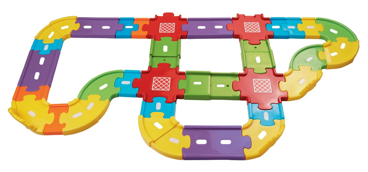 VTech 148103 Toot-Toot Drivers Deluxe Car Track Set Baby Toy, with 30 Track Pieces, Suitable for 1, 2, 3+ Year Olds, English Version