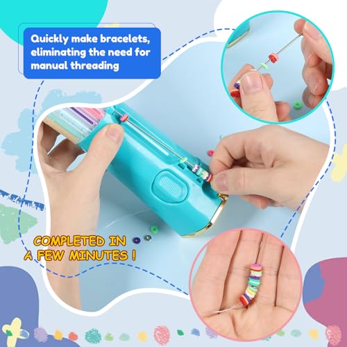 Quick Click Bracelet Maker Kit , Craft Kits for Kids, Jewellery Making Kit with Cool Bracelet Making Machine, Fun DIY Jewelry Set for Girl Teen Develop Hand On Skill Imagination and Social Skill