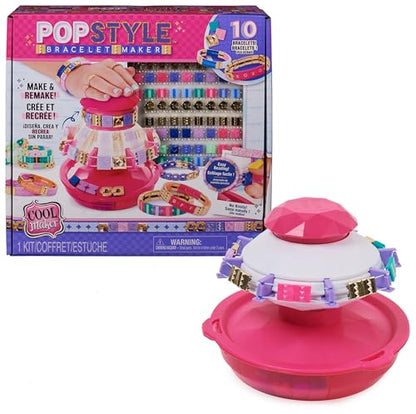 Cool MAKER PopStyle Bracelet Maker, 170 Stylish Beads, 10 Bracelets, Storage, Friendship Bracelet-Making Kit, DIY Arts and Crafts Kids’ Toys for Girls