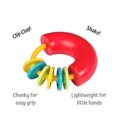 Halilit Musical Rings Gift Set. Musical Instruments for Babies Includes 4 Different Colourful Chunky Musical Rings. Safe, Fun and Durable. 3 Months +