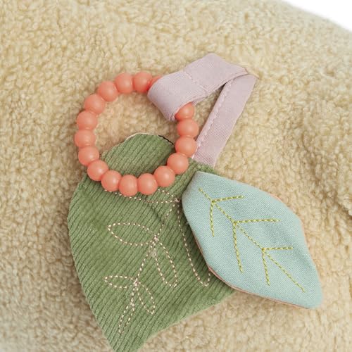 Mamas & Papas Tummy Time Pillow, Interactive Soft Baby Pillow with Integrated Rattle, Lenny Lion