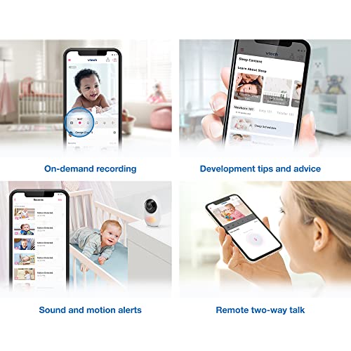 VTech RM2751 2.8-inch Wi-Fi HD baby monitor with remote access and 1080p video quality showing the monitor screen and camera.