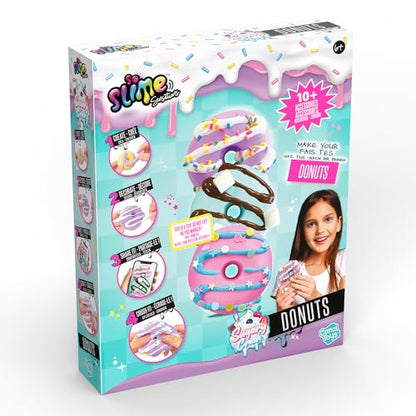 Colorful red slime donuts from So Slime Sensations Sugary Crush Donuts kit, featuring vibrant sweet-colored slime treats for kids 6+.