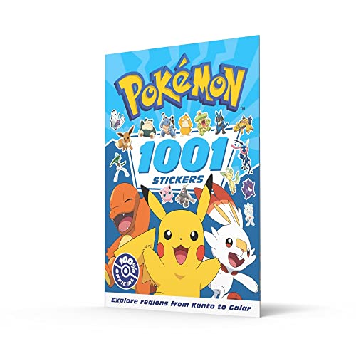 Colorful stickers from the Pokémon: 1001 Stickers book by Farshore featuring various Pokémon characters and designs.