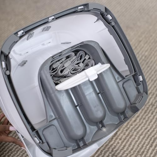 Ingenuity, Baby Base 2-in-1 Seat, Mist, Booster Chair, Dining and Feeding Seat for Toddlers, Easy to Clean with Removable and Self-Storing Tray, Ages 6 Months+