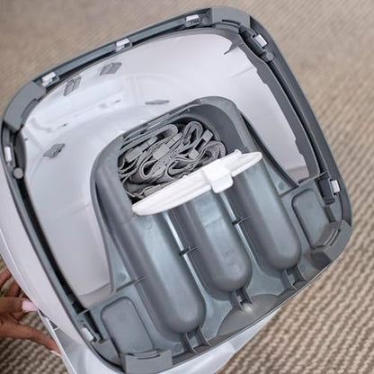 Ingenuity, Baby Base 2-in-1 Seat, Mist, Booster Chair, Dining and Feeding Seat for Toddlers, Easy to Clean with Removable and Self-Storing Tray, Ages 6 Months+