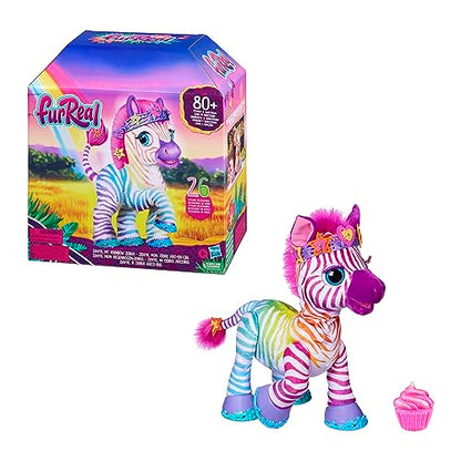 FurReal Zenya My Rainbow Zebra Toy, Interactive Pets Toys for 4 Year Old Girls & Boys & Up