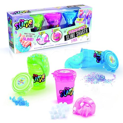 Assorted color So Slime SSC 003 Shakers 3 Pack by Canal Toys, featuring colorful slime containers with shakers inside.