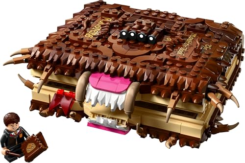 LEGO Harry Potter Chomping Monster Book of Monsters toy with Neville Longbottom minifigure, featuring interactive chomping action.