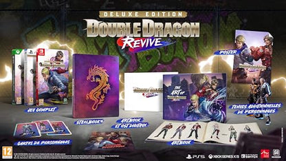 Double Dragon Revive Deluxe Edition game for PS5 by MICROÏDS, featuring vibrant cover art with action-packed characters.