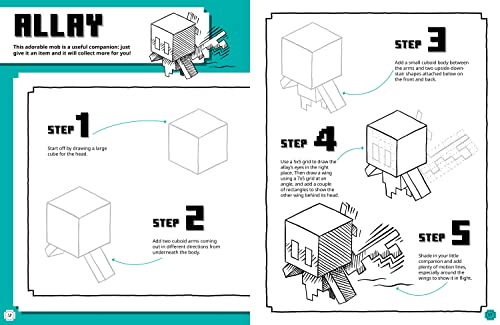 Minecraft How to Draw: An official Minecraft drawing book, fully illustrated with spaces to draw on the page – perfect for arty kids and gamers!