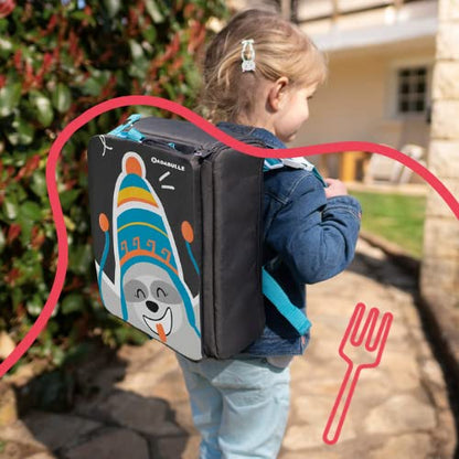 Badabulle Yummy Travel Feeding Booster Seat, Grey, 1 Count (Pack of 1)