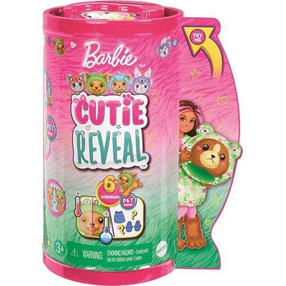 Barbie Cutie Reveal Chelsea Doll & Accessories, Animal Plush Costume & 6 Surprises Including Color Change, Puppy as Frog, HRK29
