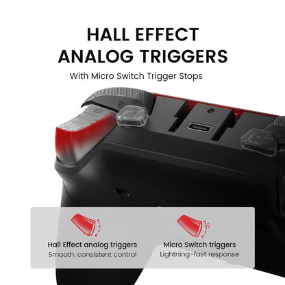 Black GameSir G7 Pro wired controller for Xbox and PC with Hall Effect triggers, TMR sticks, 3.5mm audio jack, and high polling rate.