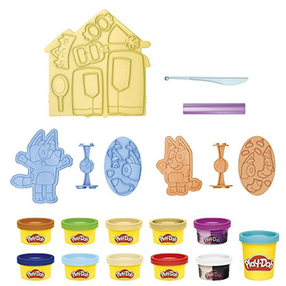 Play-Doh Bluey Make ’n Mash Costumes Playset for Toddlers, Non-Toxic Modelling Compound Set with 11 Cans, Creative Toys for 3+ Year Old Kids
