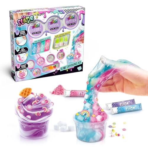 Canal Toys So Slime Premium DIY slime kit with clear, butter, glossy slime, dyes, scents, and decorations for kids age 6+