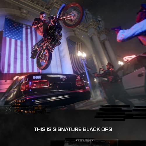 PlayStation 5 game case for Call of Duty®: Black Ops 6, featuring action-packed cover art with military soldiers and combat scenes.