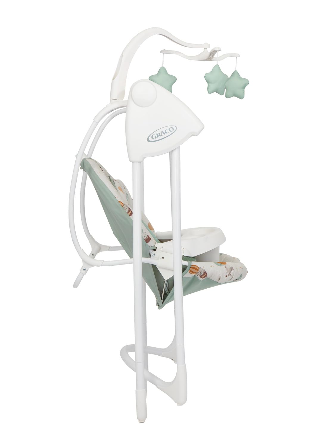 Graco Lovin' Hug Swing with 6 Swing speeds, Music, 4 Recline Positions and Folds up for Storage. Suitable from Birth to Approx. 6 Months (0-9kgs), Up & Away Fashion