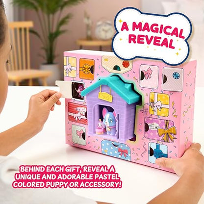 Little Live Pets Mama Surprise Families - Puppy Party Pack, Collect 15 Mini Collectible Puppies and Mama Pup, Fold-Out Playset with Mama's House, Over 80 Puppies to Collect, Fun Gift for Kids