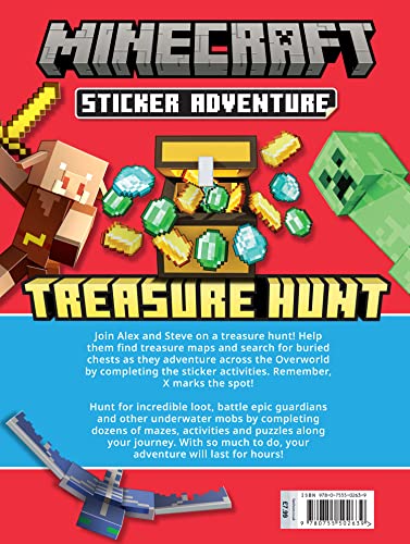 Minecraft Sticker Adventure: Treasure Hunt: A brand-new official sticker book containing hours of fun for kids