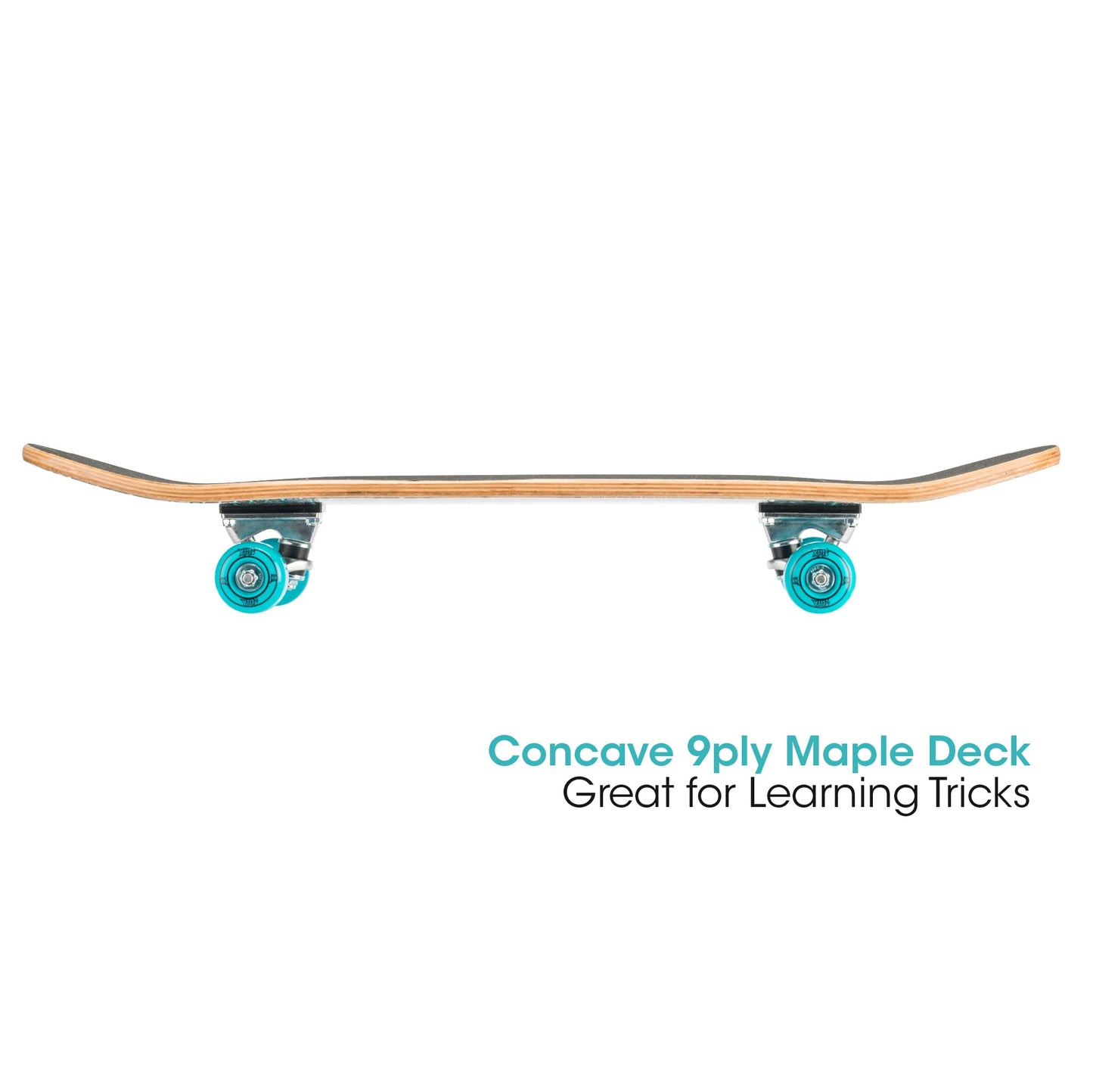 Xootz Kids Skateboard, Double Kick Trick Skate Board with Maple Deck, for Boys & Girls, Multiple Designs, 31 inch
