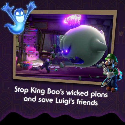 Nintendo Luigi's Mansion 3 Standard Edition game for Nintendo Switch, featuring the game case with Luigi and ghostly characters.