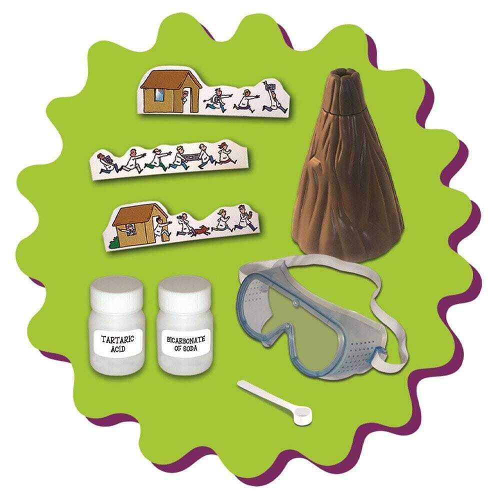 Galt Violent Volcano science kit with colorful volcanic eruption display and experiment tools for kids aged 8 and up.