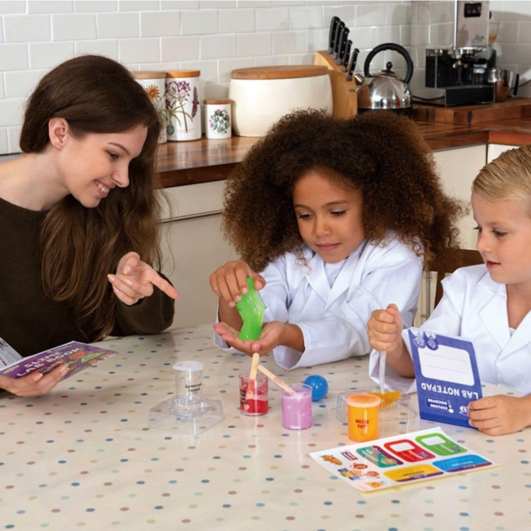Galt Slime Lab science kit for kids, featuring colorful slime ingredients and tools for fun science experiments for ages 5 and up.