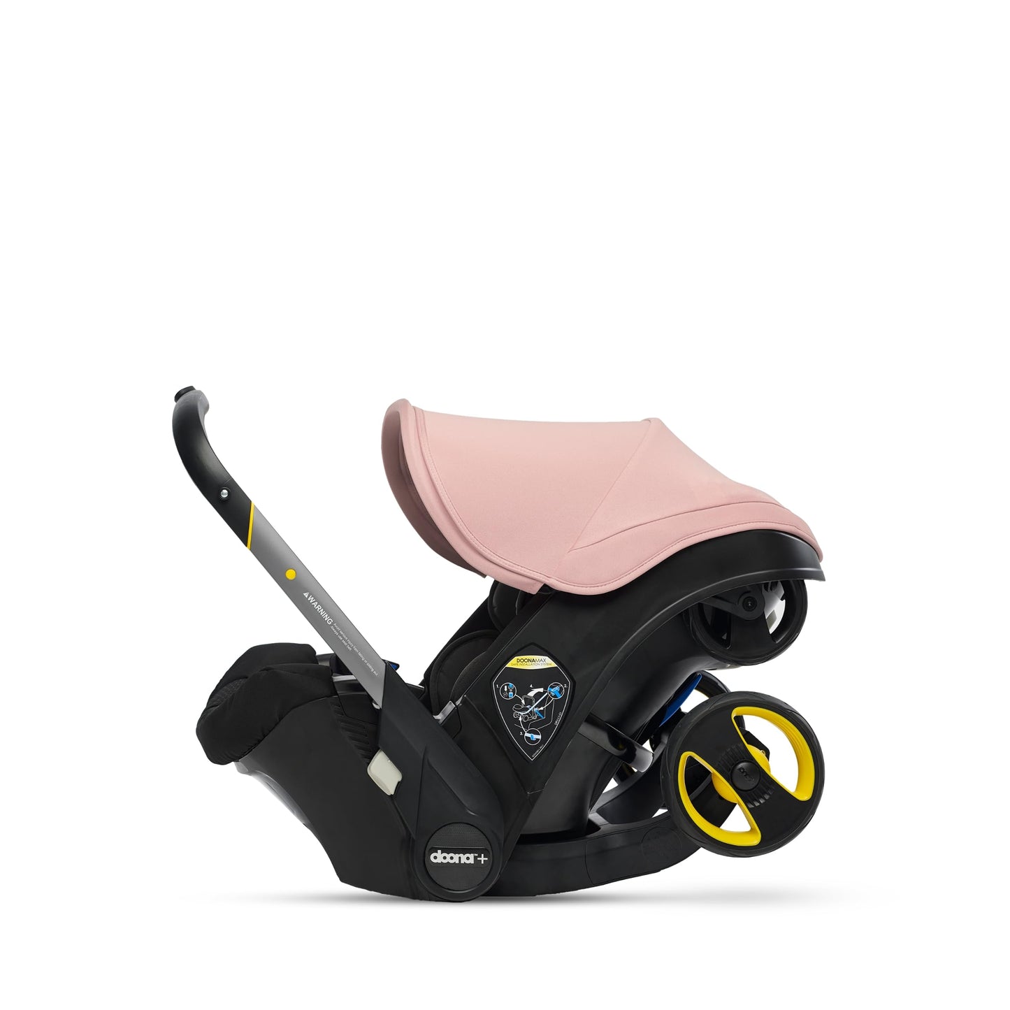 Doona+ Baby Car Seat & Travel Stroller Blush Pink - Convertible 0+ Car Seat and Pram with 5 Point Safety Harness - Ergonomic Pushchair and Travel System - ISOFIX Base Sold Separately