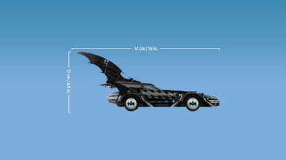 LEGO DC Batman Forever Batmobile toy with opening cockpit, detailed interior, and Batman minifigure for ages 12 and up.
