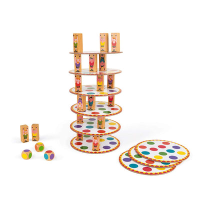 Janod - Acrobat' - Skill and Strategy Game - Children's Board Games - Concentration and Fine Motor Skills - 2 Players and Up - from 5 Years Old, J02757