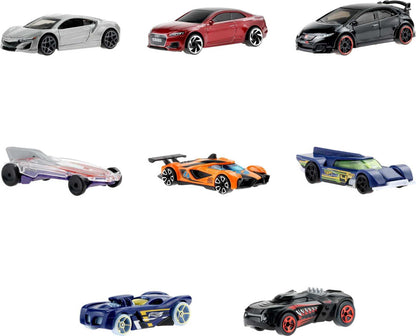 Hot Wheels HW Rewards Cars Themed Assorted 10-Pack of Individually Wrapped 1:64 Scale Vehicles & Gold Stickers, Gifts for Kids 3 Years Old & Older, HGJ94