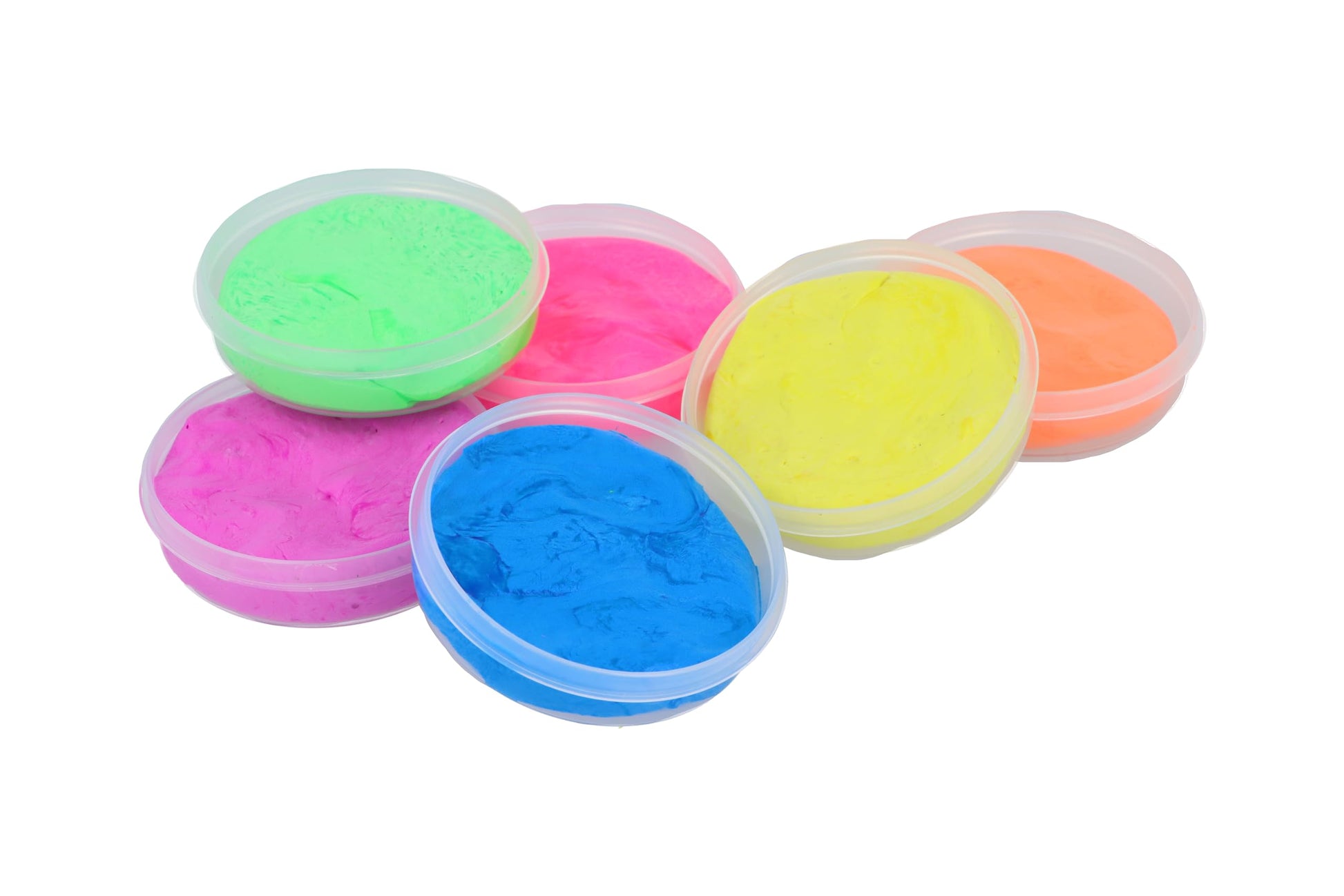 Henbrandt bouncing putty tubs for kids, 6 assorted colors, mini slime, ideal for party favors, loot bags, and stocking fillers.