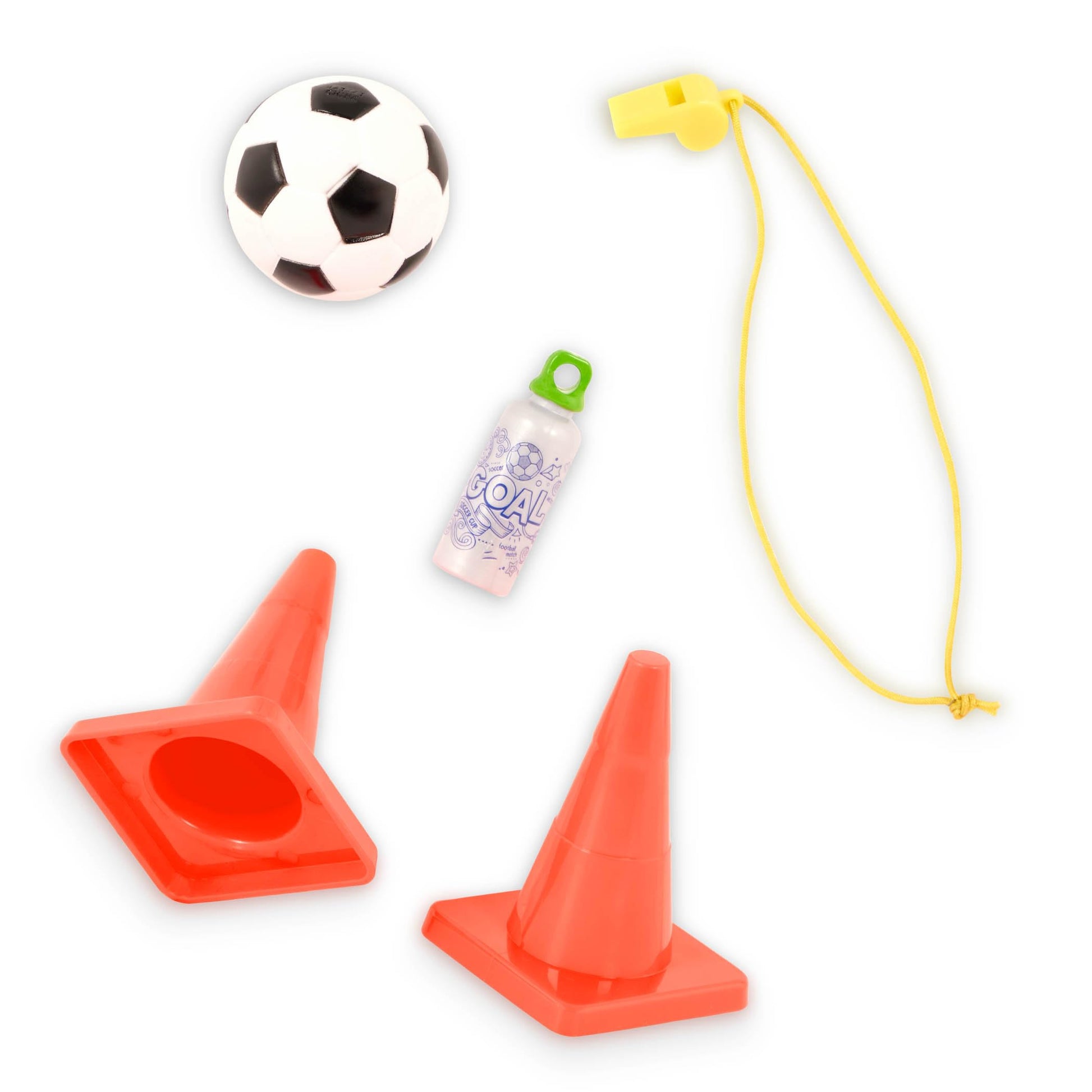 18-inch Our Generation Mateo boy doll in football jersey with training accessories and unique hairstyle, soft and huggable.