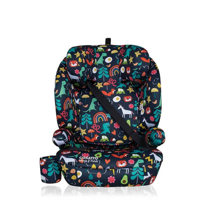 Cosatto Ninja 2 iSize Car Seat - from 100-150cm, Approx 4 Years - 12 Years, R129 High Back Booster, 10 Position Headrest, Easy Install Seatbelt or ISOFIX Fitting, Forward Facing (Carnival)