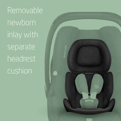 Maxi-Cosi CabrioFix i-Size, Baby Car Seat, 0–12 Months, Max. 12kg, Lightweight Car Seat Newborn (3.2kg), Large Sun Canopy, Extra Padded Seat, Fits most Maxi-Cosi Pushchairs, Essential Black