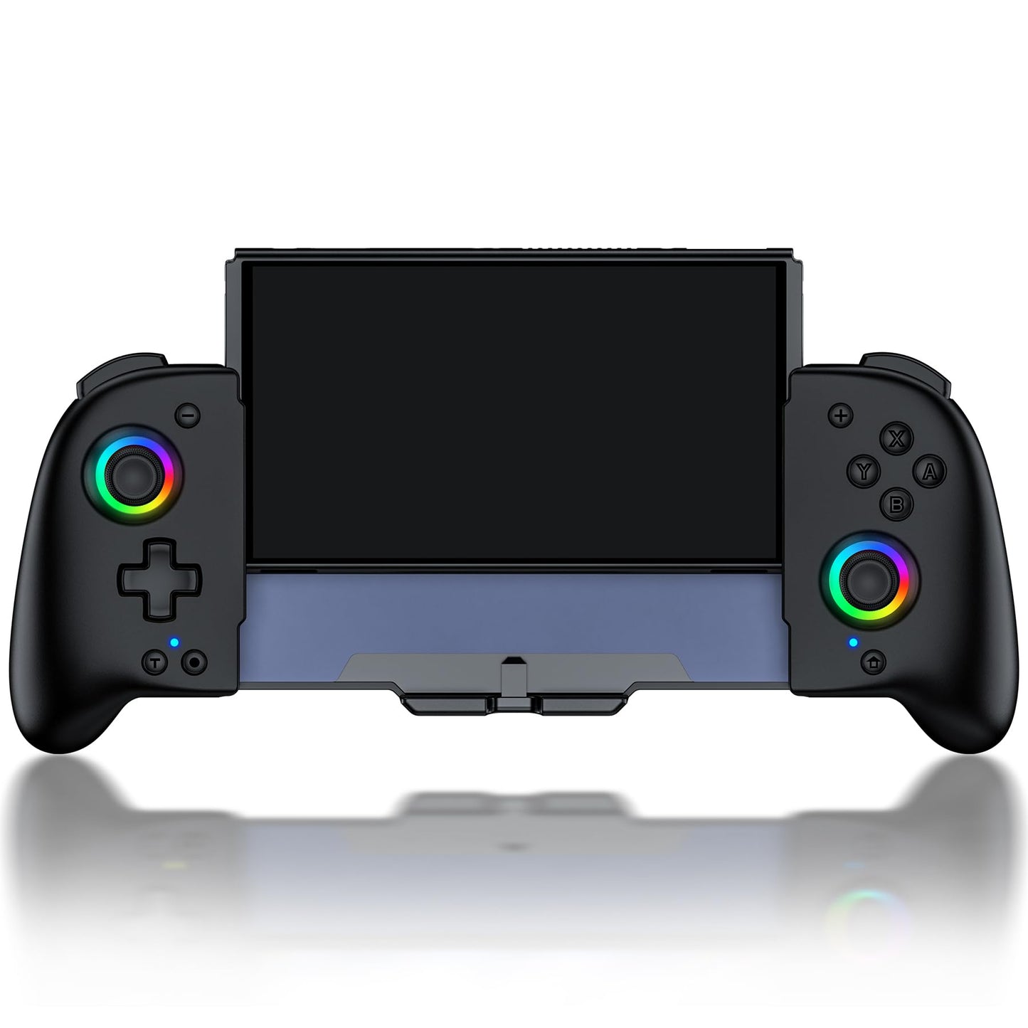 Fanxieast wireless Switch Pro controller with ergonomic design, programmable Joy-Con, vibration, auto turbo, and RGB lighting.