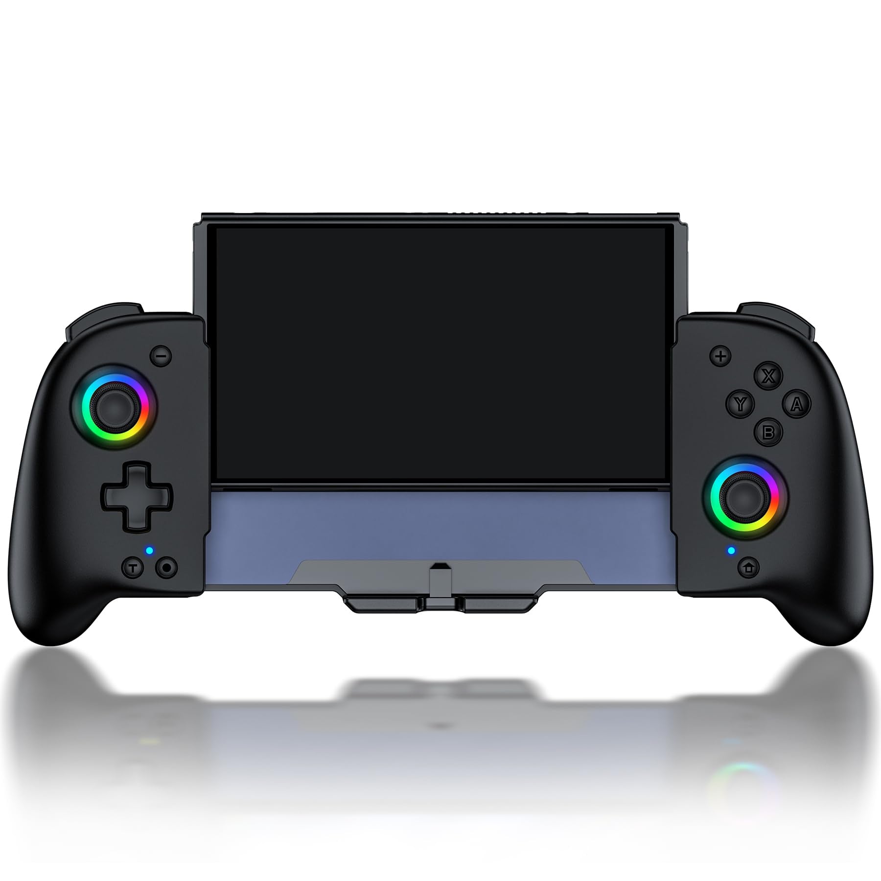 Fanxieast wireless Switch Pro controller with ergonomic design, programmable Joy-Con, vibration, auto turbo, and RGB lighting.