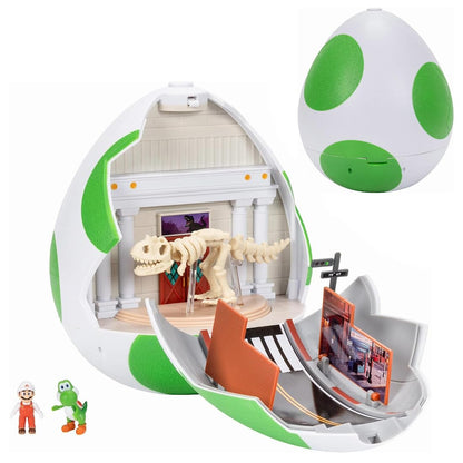 Super Mario Galaxy Yoshi Egg playset with 1.5-inch action figures and mini figures, officially licensed by Jakks Pacific.