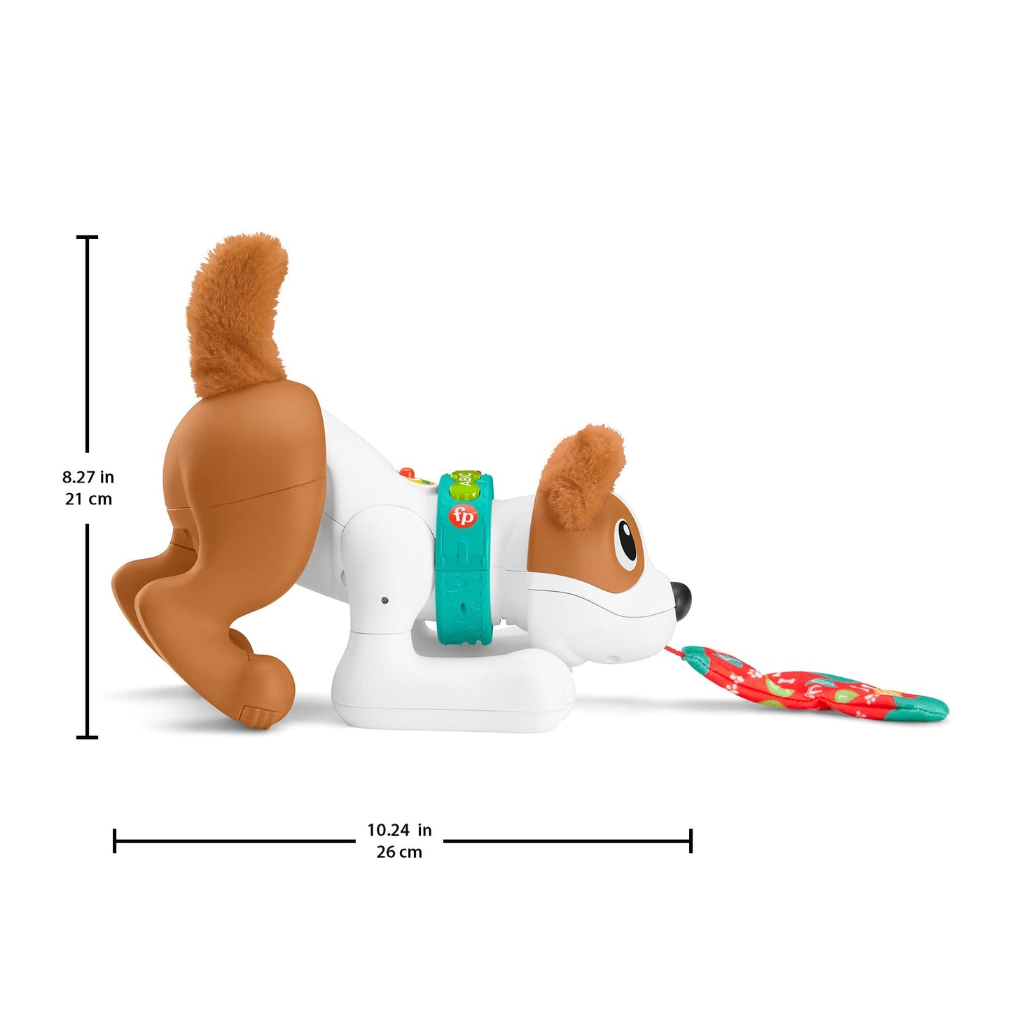 Fisher-Price 123 Crawl With Me Puppy, electronic dog infant crawling toy with music and Smart Stages learning content for infants and toddlers